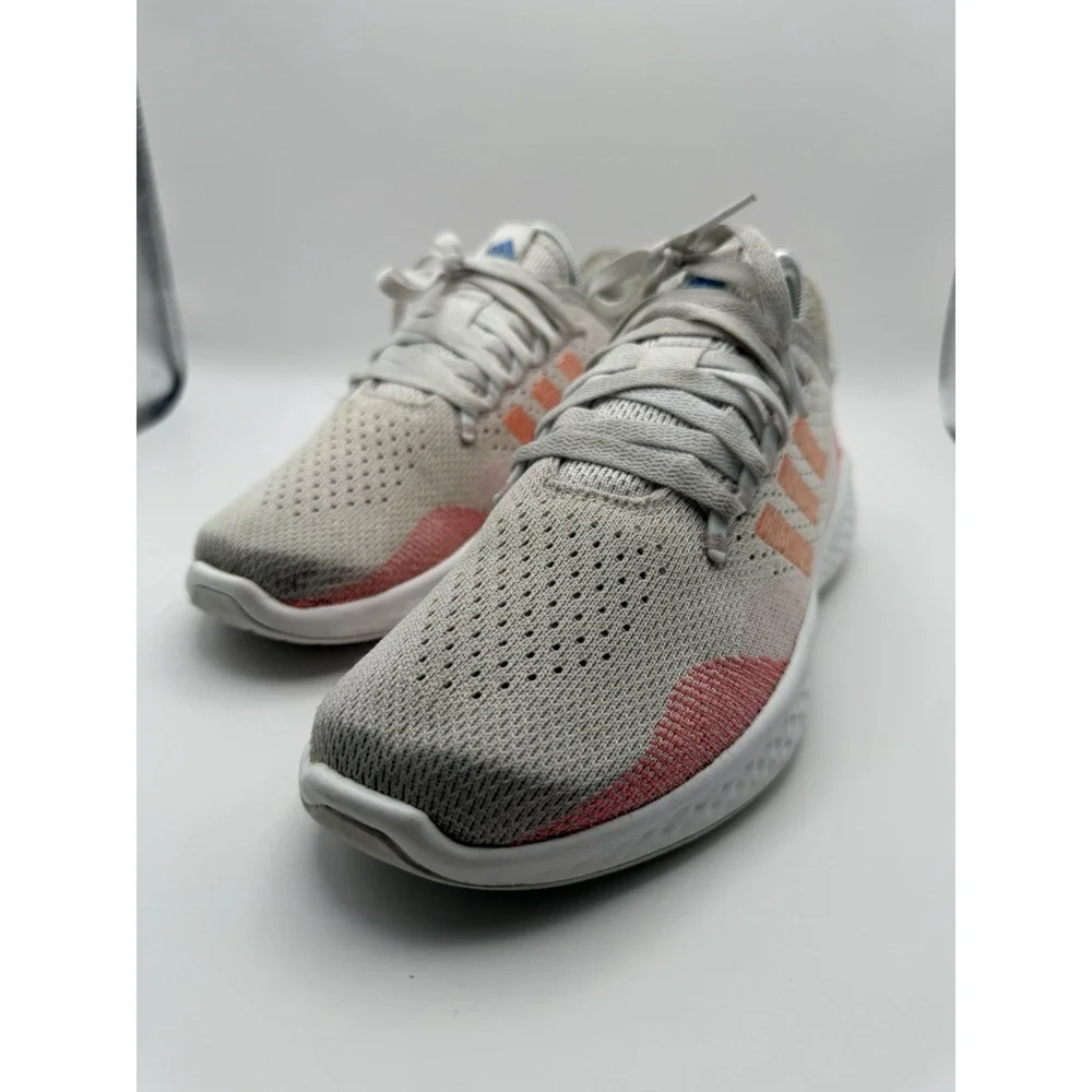 Adidas Women's Fluidflow 2.0 Running Shoes Sneakers Grey Pink Orange Size 8